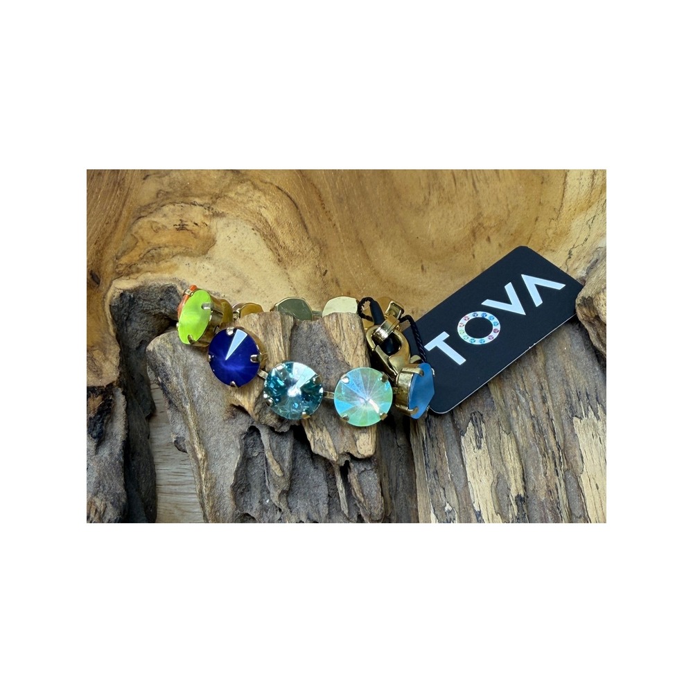 TOVA Croatia Bracelet in Candy Crush  Multi Color Statement Link New with Tags - Picture 2 of 4